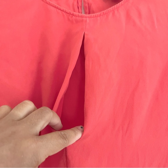 Massimo Dutti Long Sleeve Silk Blouse Women’s 4 Dark Pink Ribbon Sleeves Light - Picture 5 of 7